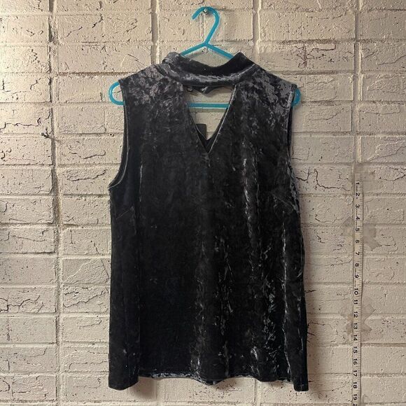Jones New York Velvet Sleeveless Halter Top Size Large NWT - Picture 1 of 11